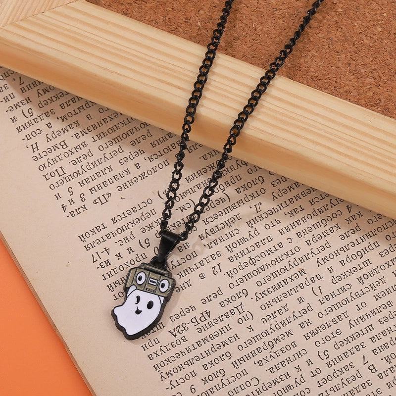Cartoon Style Ghost Alloy Stoving Varnish Brooches