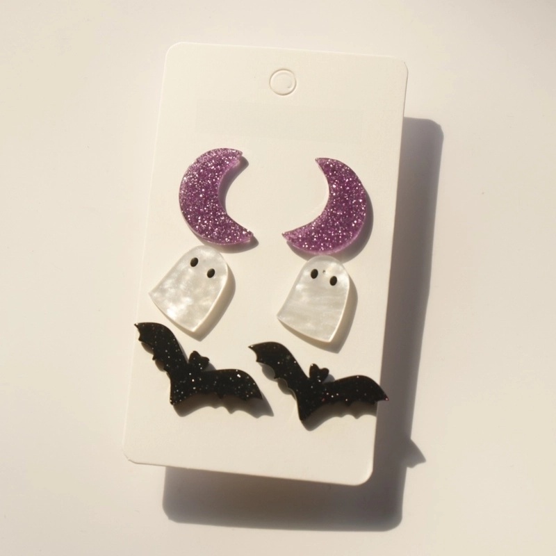 1 Set Cute Candy Ghost Elk Arylic Women’s Ear Studs