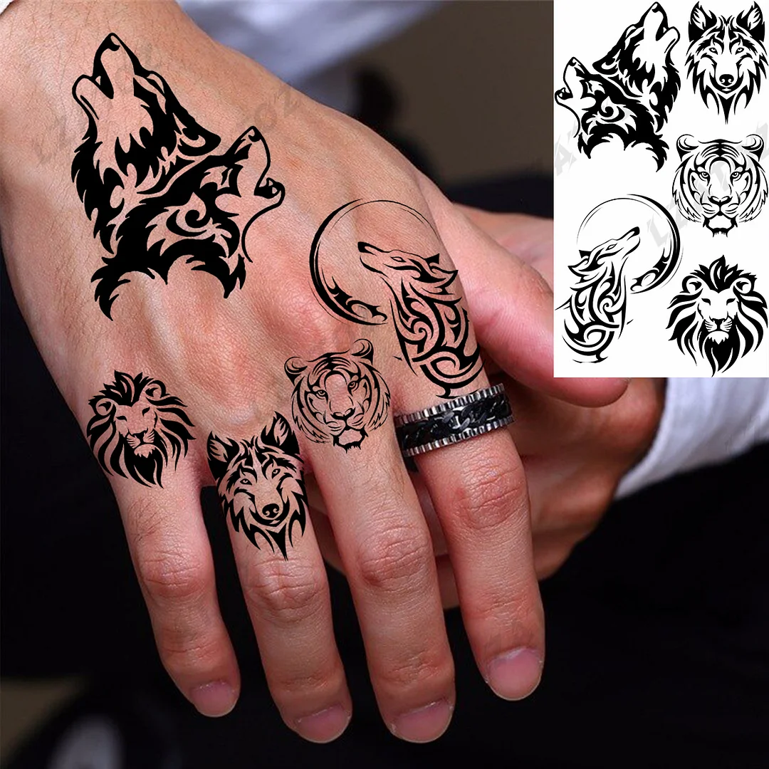 Sdrawing Eye Flower Temporary Tattoos For Woman Adults Rose Butterfly Tiny Fake Tattoo Sticker 3D Finger Waterproof Tatoos