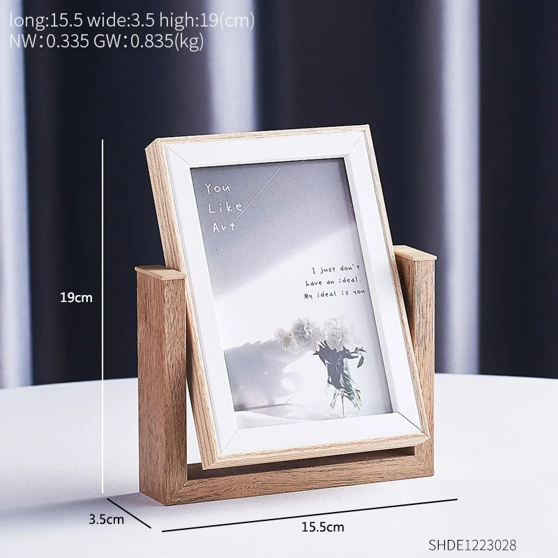 Nordic Simple Wooden Mirror Pgoto Frame Picture Frames Living Room Bedroom Home Decor Modern 6 Inch 7 Inch Art Picture Frames