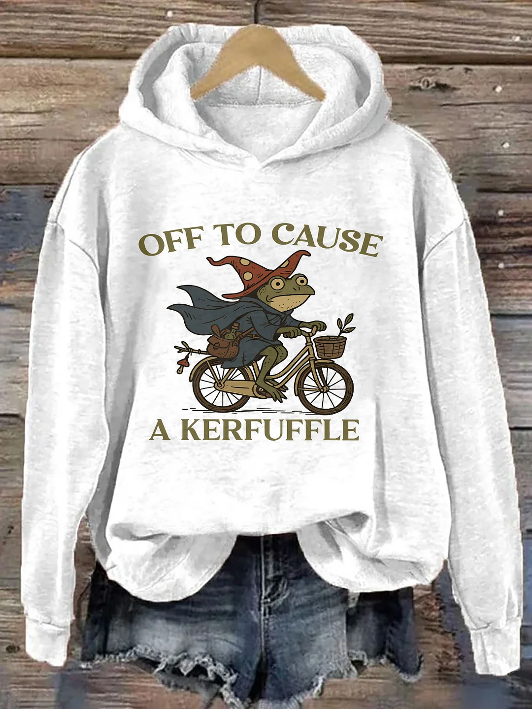 Off To Cause A Kerfuffle Frog Hoodie