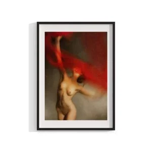 Pornhint Abstract Nude Photography, Framed Wall Art, Red Art Print, Minimalist Home Decor, Elegant Nude Photography, Modern Art NSFW