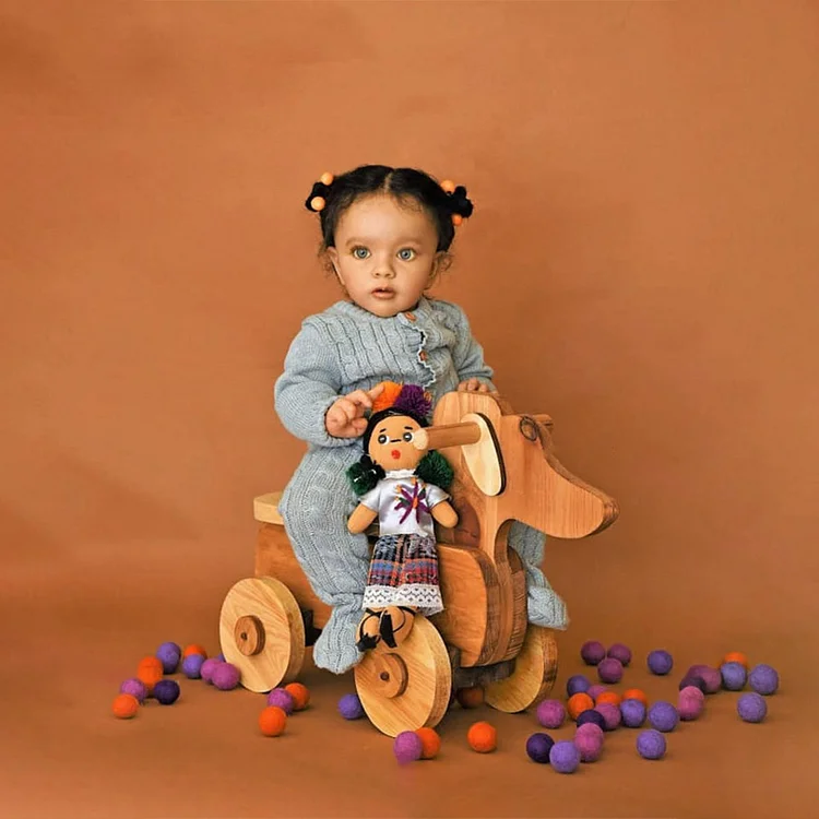 [New Series 2024] 20'' Super Lovely Girl Named Webla African American Cloth Body Reborn Baby Doll,Best Kids Gift