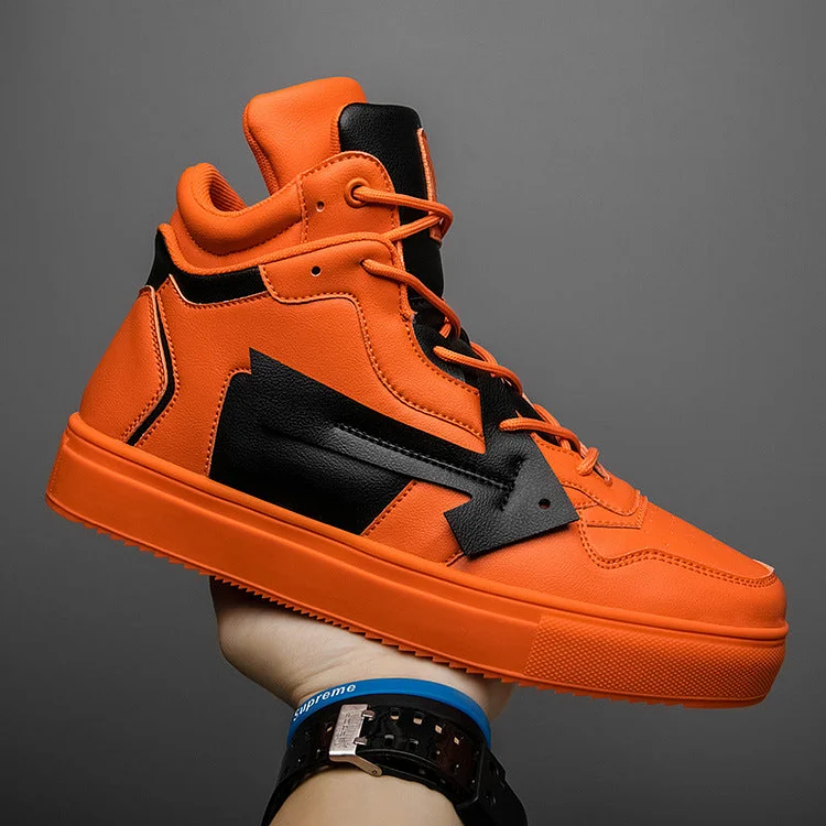 Trendy Arrow High Top Shoes Fashion Hip Hop Thick Sole Versatile Casual Board-dark style-men's clothing-halloween