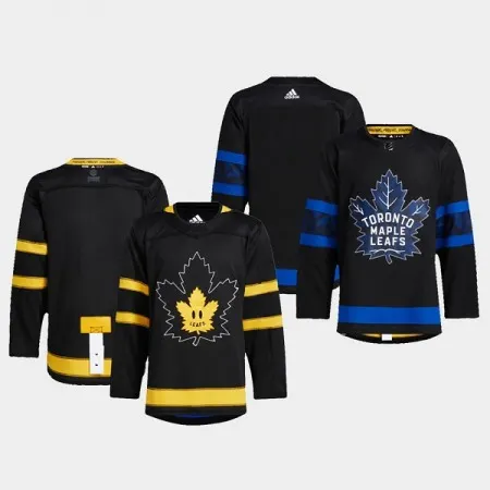 Men's Toronto Maple Leafs Black Blank Alternate Premier  Reversible Stitched Jersey