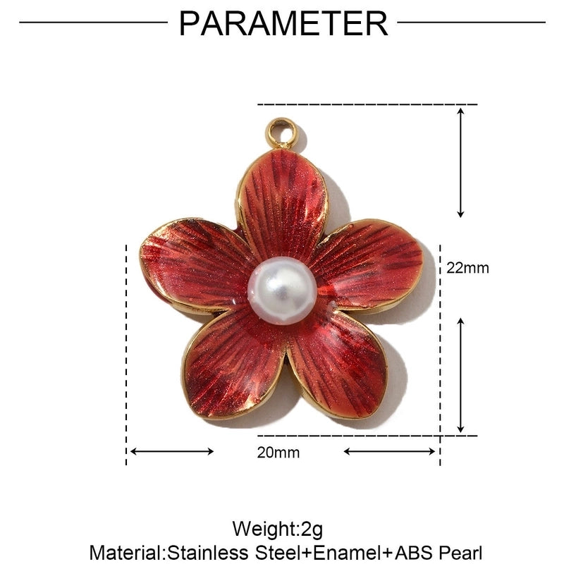 3 PCS/Package 8 * 20mm 304 Stainless Steel Leaf Flower Pendant Jewelry Accessories