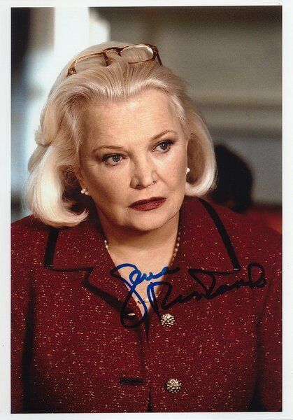 Gena Rowlands 1930- genuine autograph 6x8