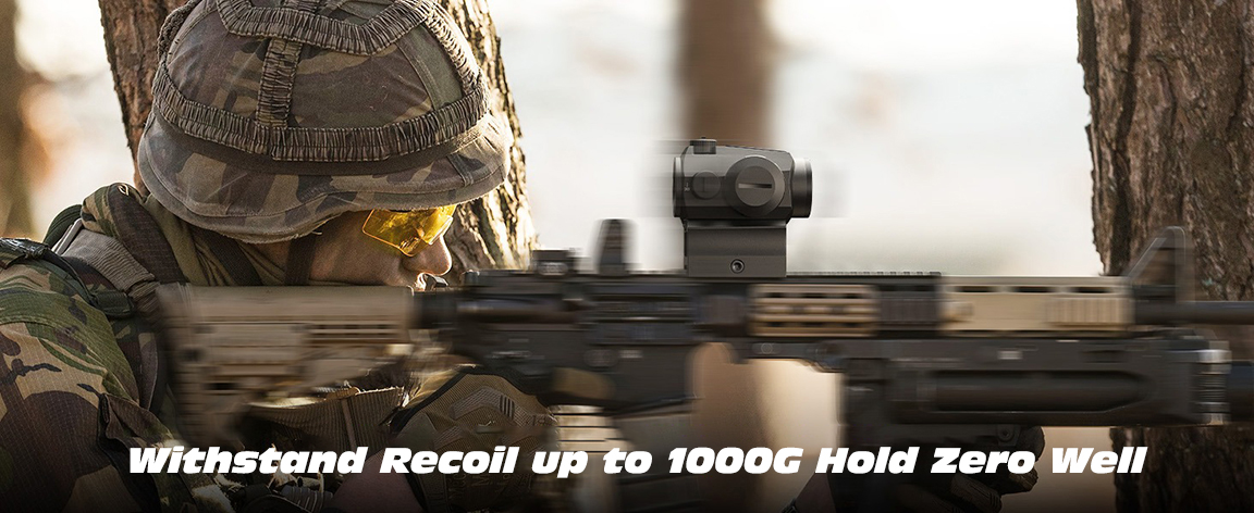 CVLIFE JackalHowl Red Dot Sight is designed to withstand recoil forces of up to 1000G, eflex sight cover, reflex sight lens mount.
