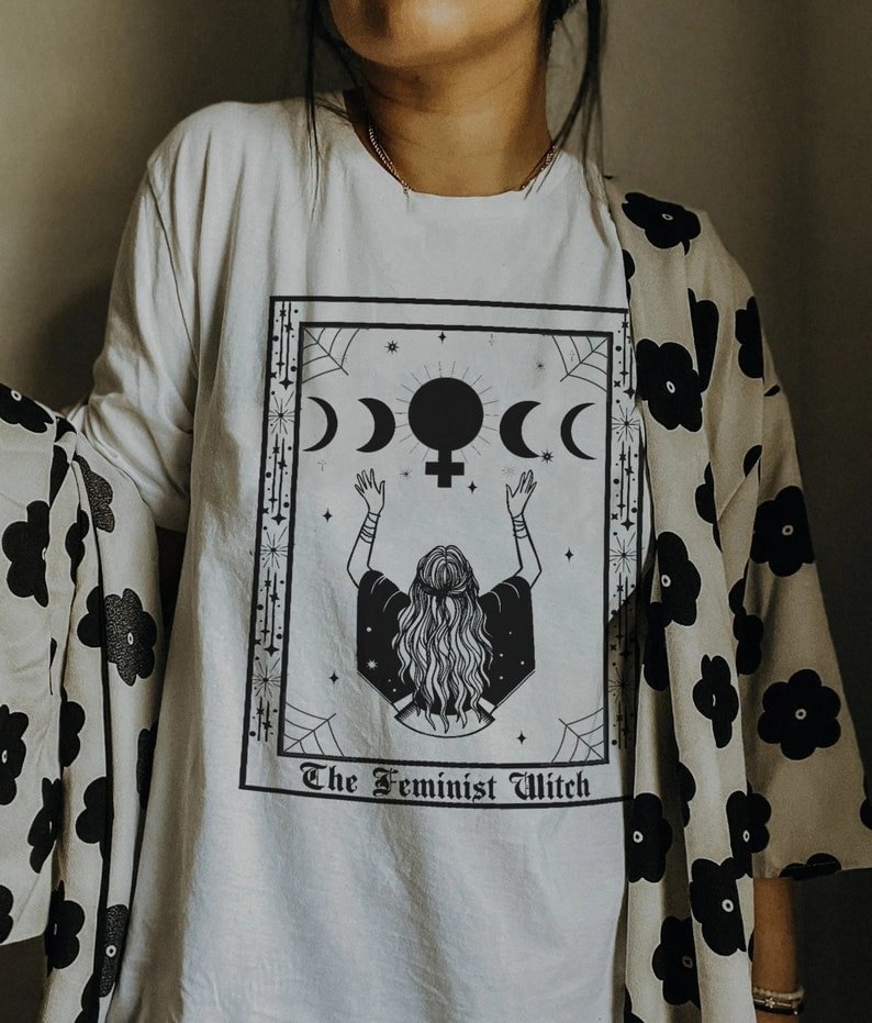 The Feminist Witch Printed T-shirt - Neojana