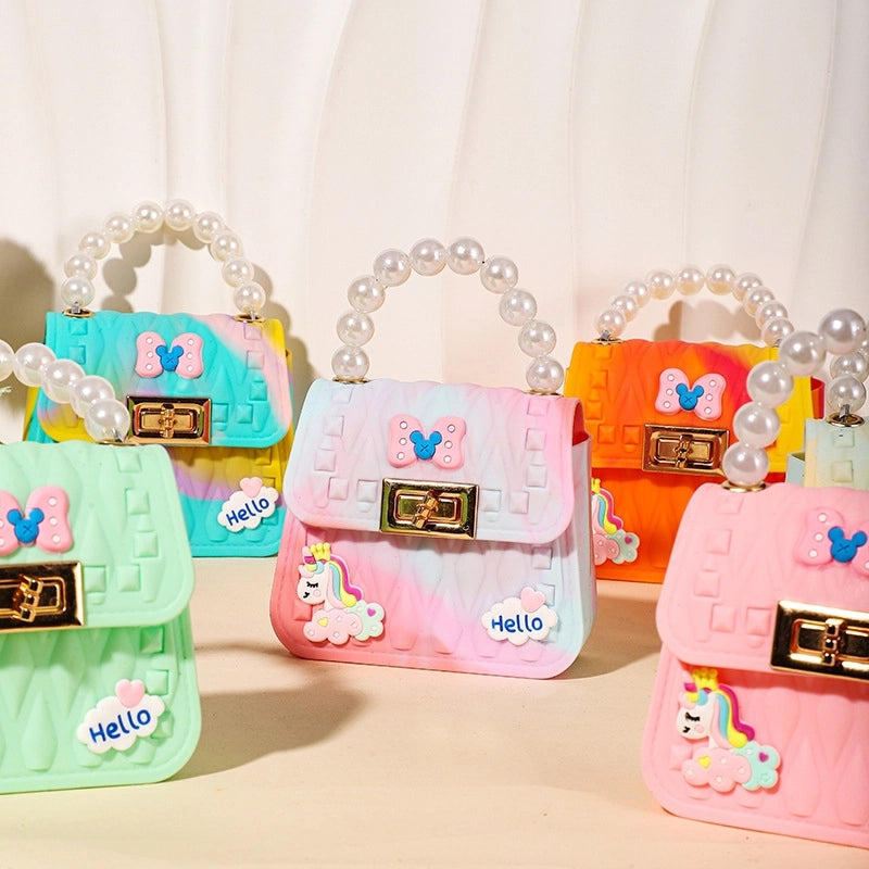 Women's Silica Gel Animal Minimalist Classic Style Square Flip Cover Handbag