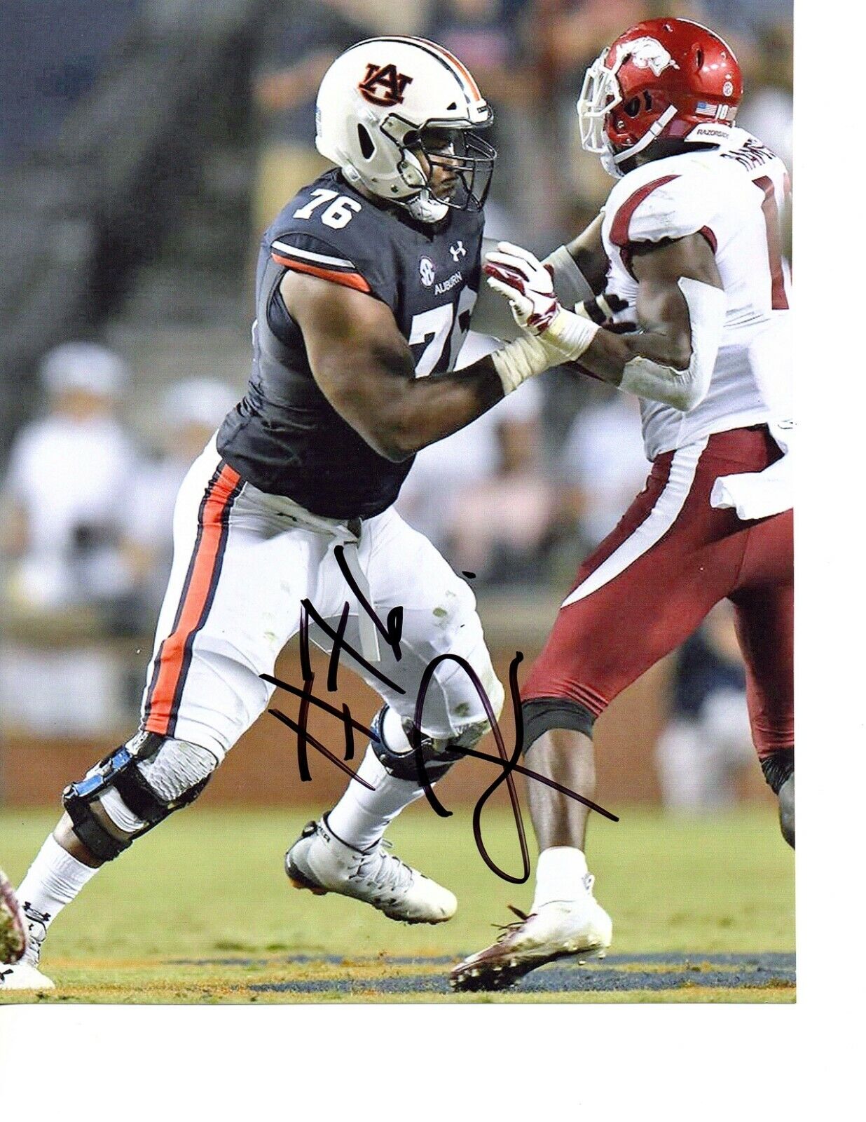 Prince Tega Wanogho Auburn Tigers signed autographed 8x10 football Photo Poster painting