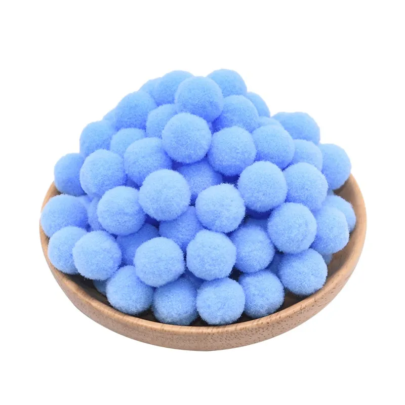 100Pcs 15-25mm Colorful Pompoms DIY Dolls Garment Handmade Material Soft Fluffy Pom Poms Ball For DIY Kids Toys Accessories