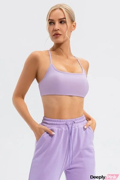 Crisscross Spaghetti Strap Active Cami