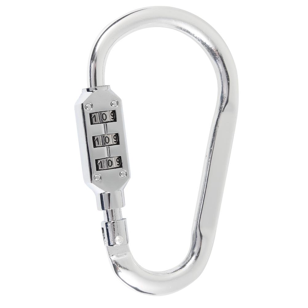 

Anti-theft Luggage Carabiner Padlock 3 Dial Digit Password Lock (Silver), 501 Original