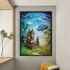 (Big Size)Fairy Tale House - 11CT Stamped Cross Stitch 50*70cm/19.69*27.56in