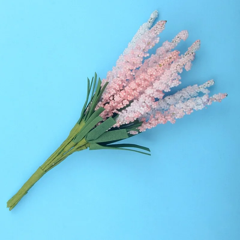 10pcs Cheap Artificial Mini Lavender Foam Flower Bouquet For Wedding Flower Decoration Scrapbooking DIY Wreath Fake Rose Flowers