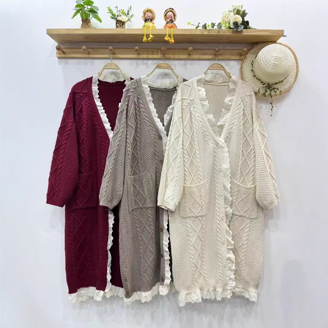 Chicfifth Sweater Women Winter Long Sleeve High Quality Autumn Vintage Top Knitted Cardigan