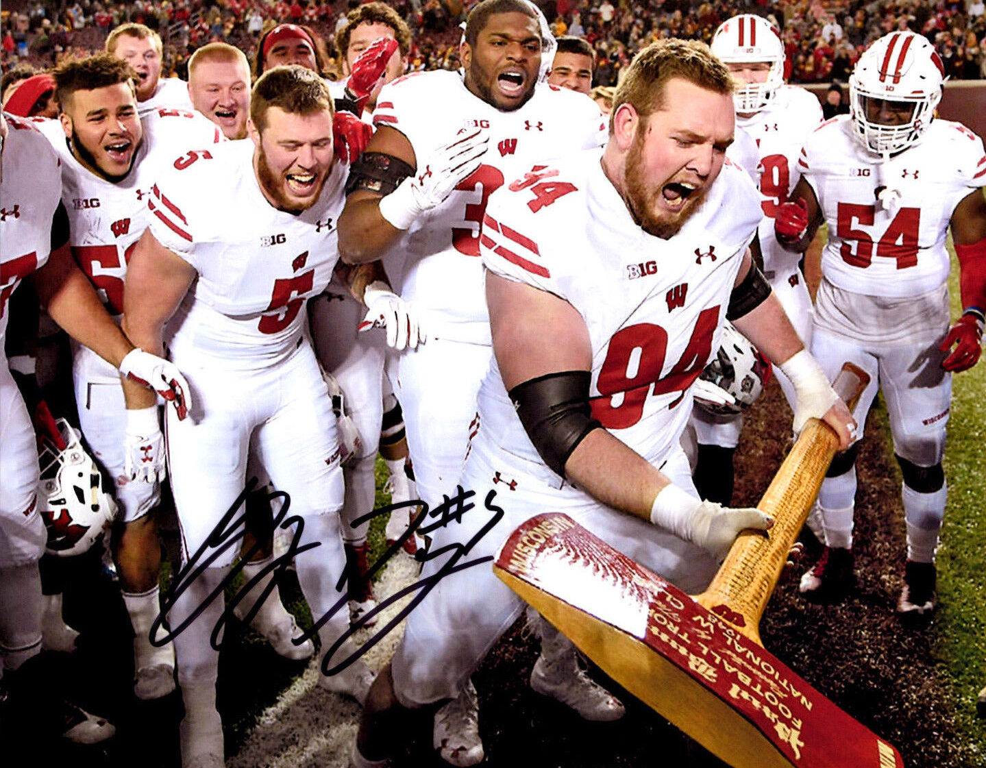 Garrett Dooley Wisconsin Badgers hand signed autographed 8x10 football Photo Poster painting c