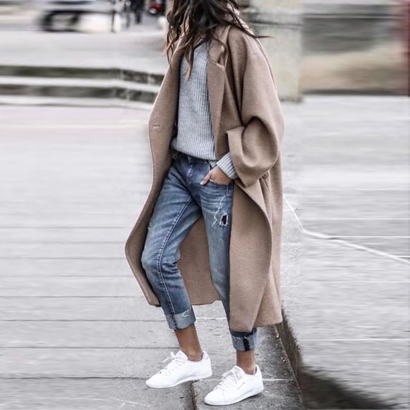 ⚡NEW SEASON⚡Casual Solid Color Woolen Coat