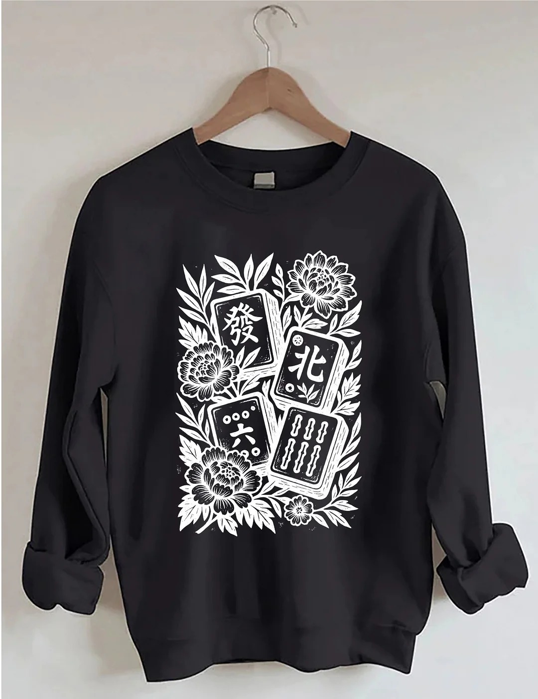 Mahjong Floral Game Night Sweatshirt