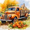 (40*40cm)Autumn Pumpkin Car - Full Round Drill Diamond Painting