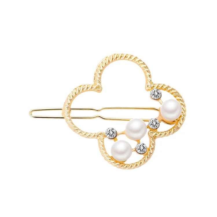 1 PC Vintage Geometric Hair Clip Chic Pearl Hairpin For Women Girls Retro Styling Retro Headpiece CZ Crystal Hair Accessories