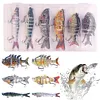 6Pcs Sinking Wobblers Fishing Lures Multi-Section Hard Bait for Pike Bass Trout