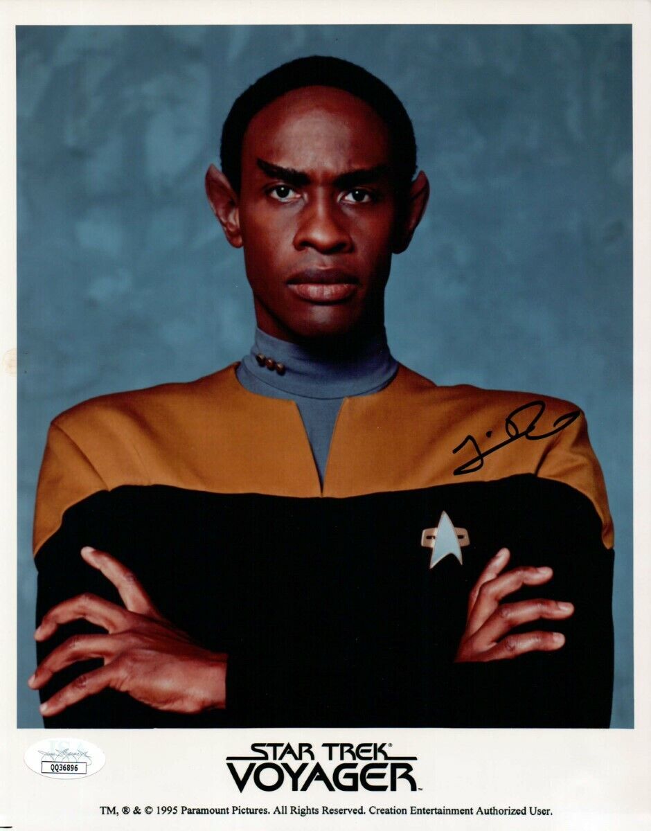 Tim Russ Signed Autographed 8X10 Photo Poster painting Star Trek Voyager Tuvok JSA QQ36896