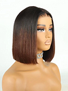 Bob Wigs 100% Human Hair Straight Wig 5x5 Lace Closure Wig 10inches black Hair Pre Plucked 