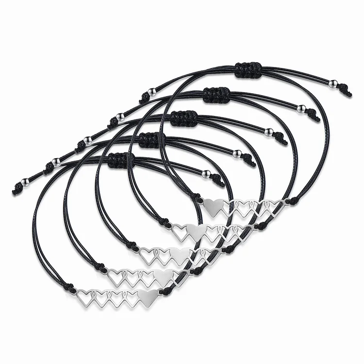 For Sister - Life Is Better With Sisters Heart Bracelet