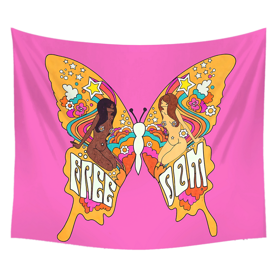 80S Vintage Wall Tapestry Hanging Decor for Girls Dorm Roon Decoration Rainbow INS Trippy Tapestry Psychedelic Wall Covering