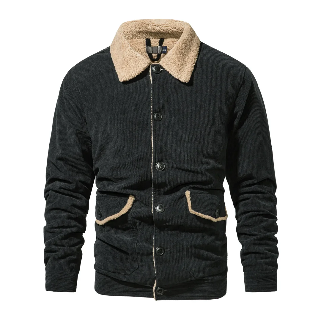 Men's Sherpa Button Lapel Jacket