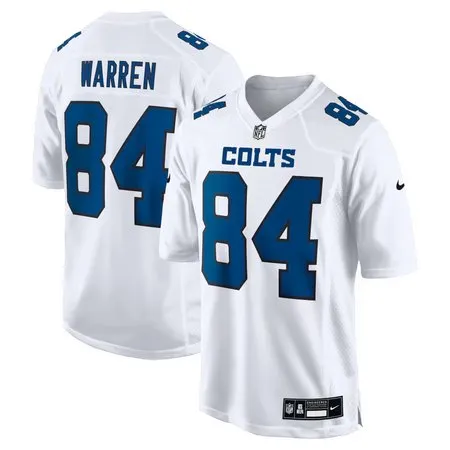 Youth Indianapolis Colts #84 Tyler Warren  Tundra White Fashion Game Jersey