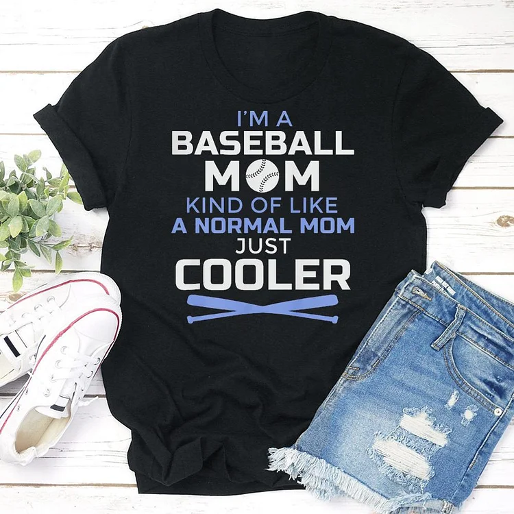 AL™ Iam a baseball mom just cooler T-shirt Tee - 01368-Annaletters