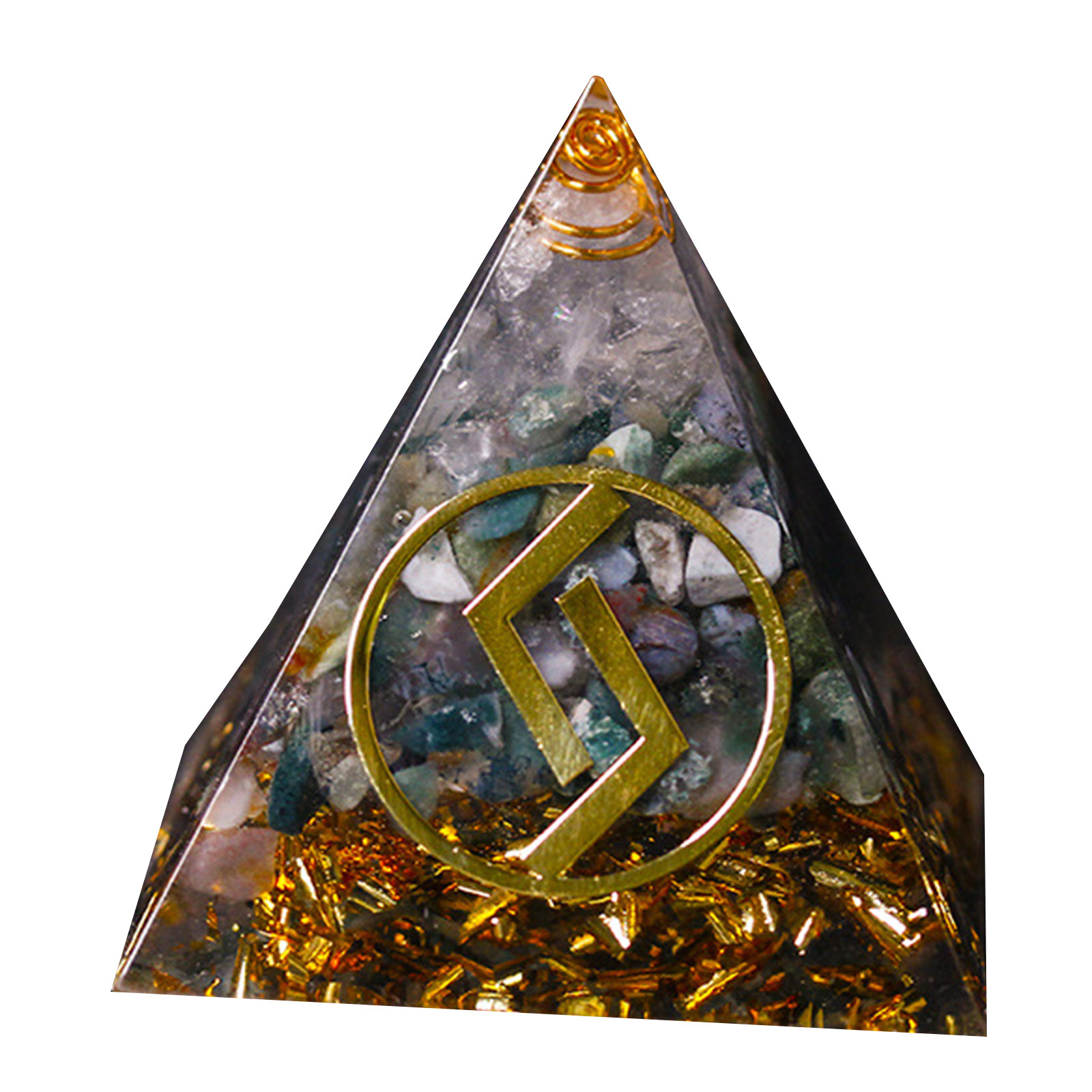 

6cm Natural Orgonite Pyramid Chakra - Good Harvest, 501 Original