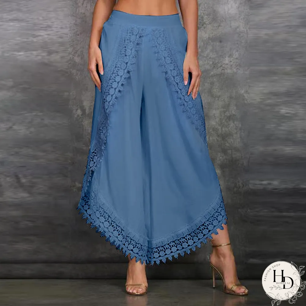 Summer Irregular High Waist Pantalon Fahion Lady Casual Pants Women's Long Pants Wide Leg Pants