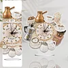 (US Local)5D DIY Special Shape Diamond Painting Desk Ornament Handmade Clock Kit(Tea Time)