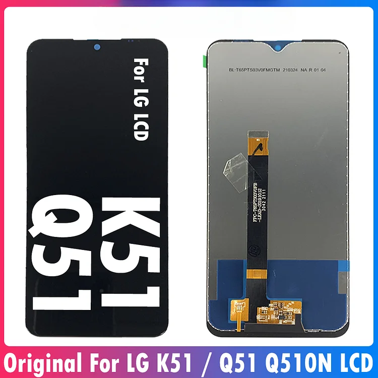 6.5'' Original For LG K51 LCD Display Touch Screen Replacement Assembly Repair parts For LG Q51 LCD LM-Q510N with Frame