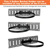 Gtouse 5 Gallon Bucket Holder for E Track Wall Mount Buckets Hanger E Track Accessories Heavy Duty Bucket Holder for Enclosed Trailer, Workshop and Garage