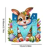(US Only)PET Double Sided Special Shaped Easter Alphabet DIY Diamond Painting Keychain