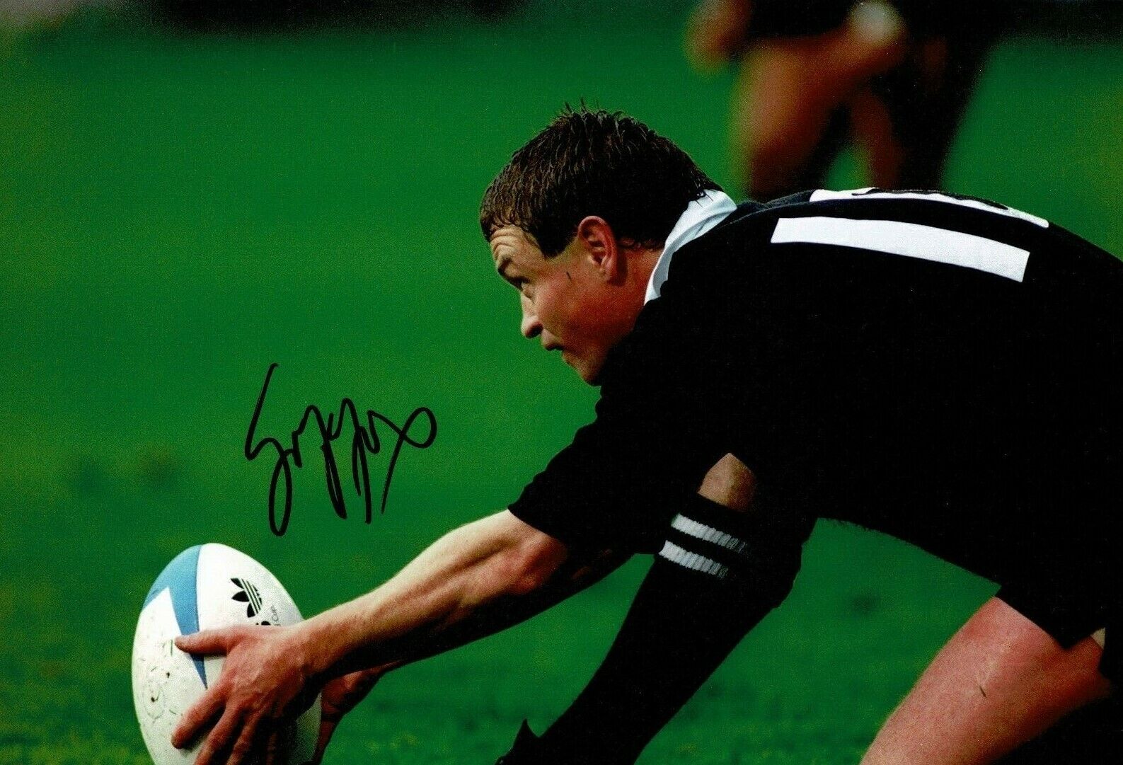 Grant Fox Signed 12X8 Photo Poster painting ALL BLACKS NEW ZEALAND AFTAL COA (B)