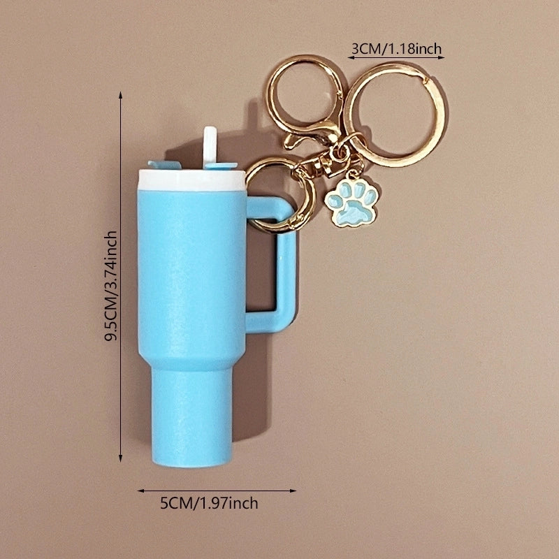 Minimalist Cup Plastic Unisex Bag Pendant Keychain