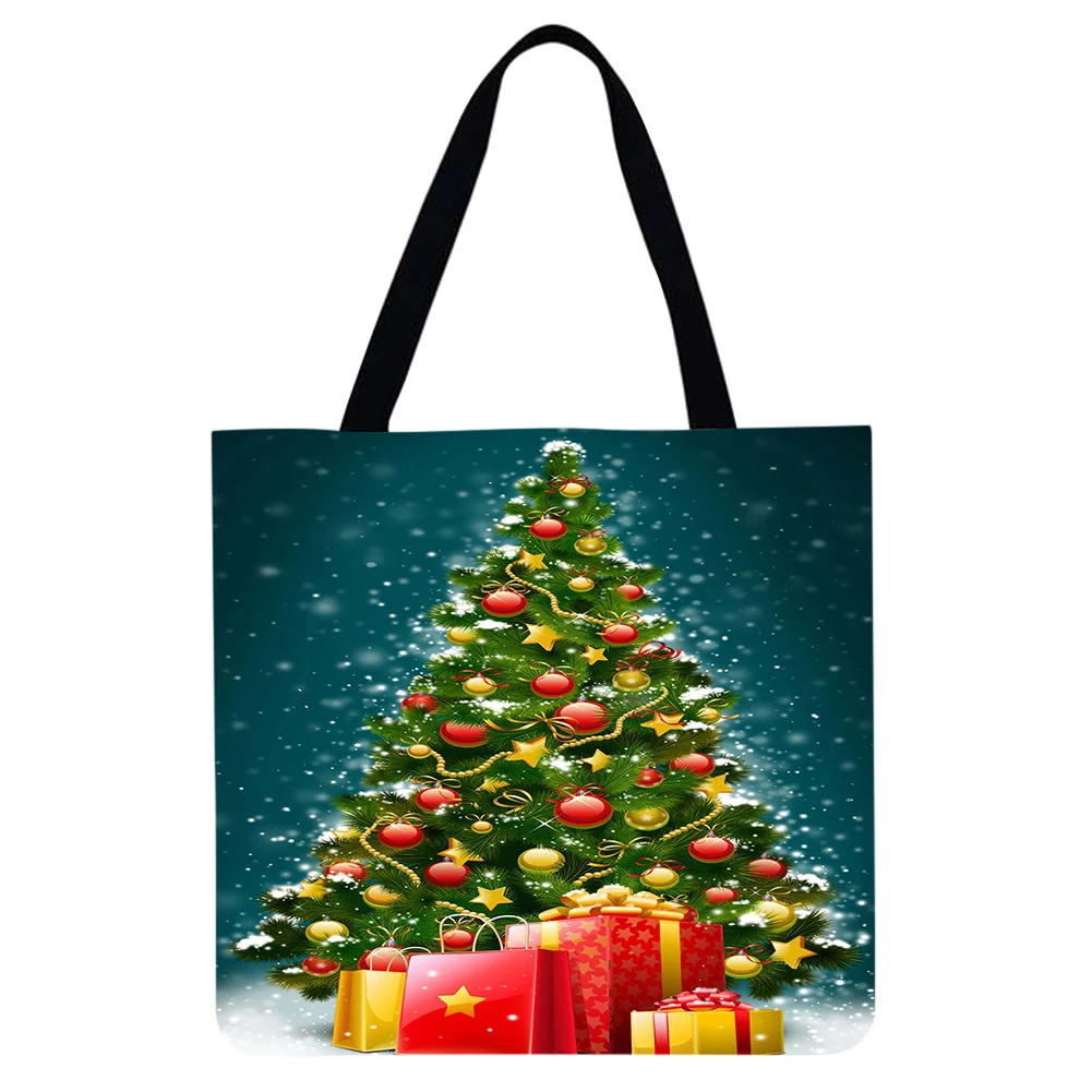 Linen Tote Bag - Christmas