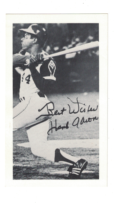 Hank Aaron Atlanta Braves Team Issue Vintage 3 x 5 Photo Poster painting