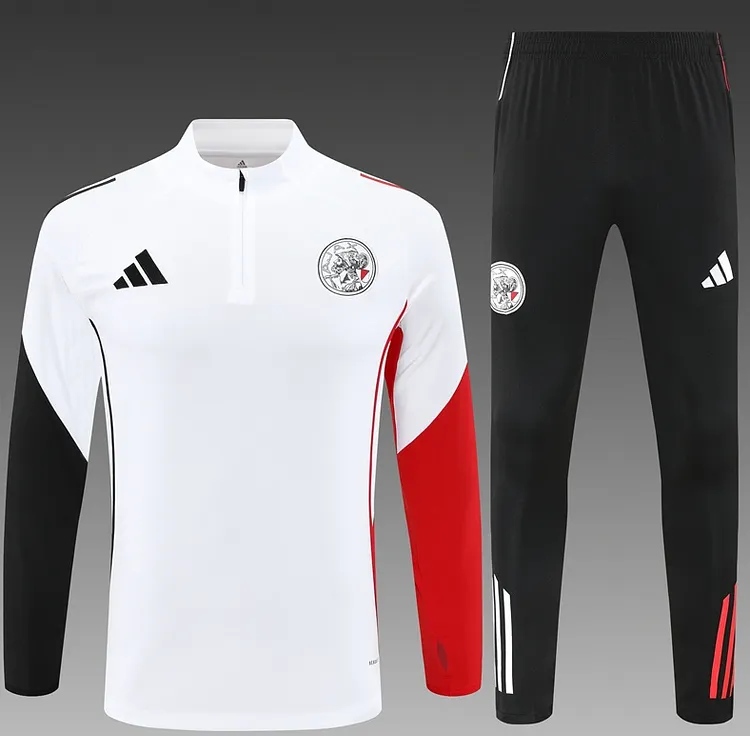 2025-26 Ajax White Training Jersey Half-Dress Kit