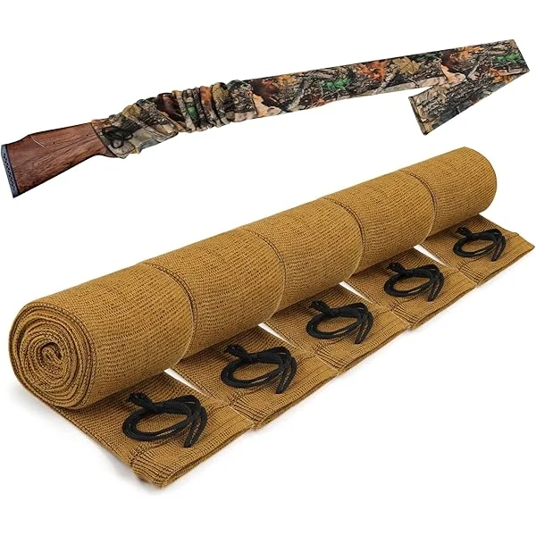 GUGULUZA 5Pcs Knit Silicone-Treated Gun Socks, Rifle Shotgun Storage Sleeve, Anti-Rust Protection, Firearm Safety and Preservation Accessories Multicolor