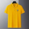 New Style Embroidered Lapel Simple Casual Cotton Polo Shirt