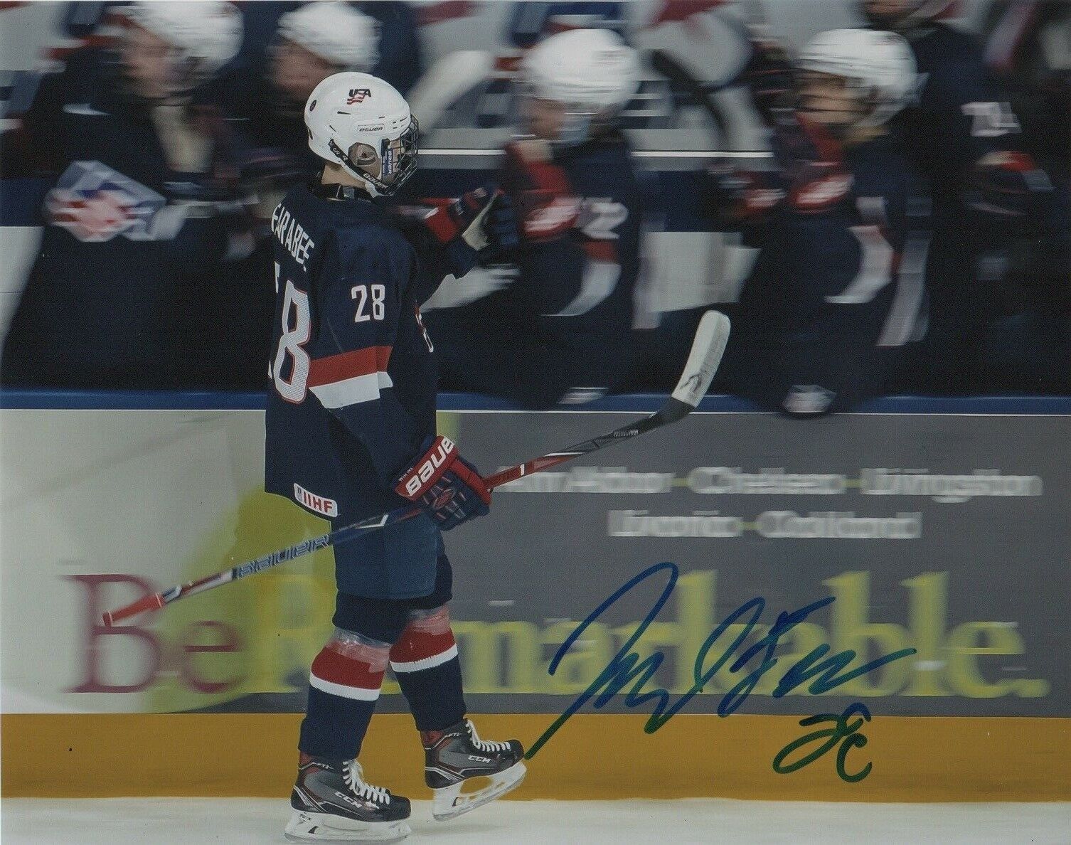 Team USA Joel Farabee Signed Autographed 8x10 Photo Poster painting COA #7