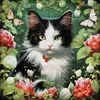 Flowers And Cats-11CT Stamped Cross Stitch 50*50cm/19.69*19.69in