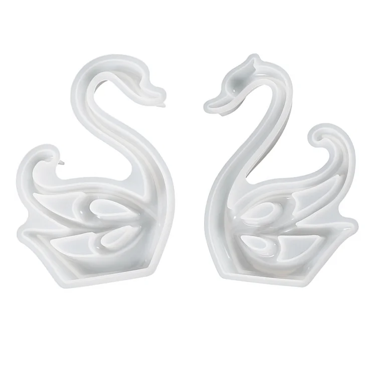 Epoxy Resin Mold Swan Ornaments Candle Silicone DIY Casting Mold Home Decor (2pcs)